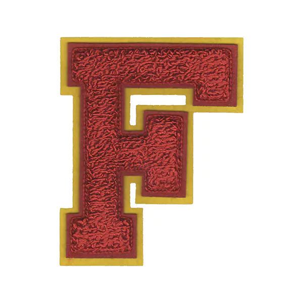 Chenille letter F